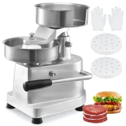 Pressere>Kommercielle burgerfrikadeller, 150 mm oksekødfrikadeller, Heavy Duty rustfrit stål burgerpressemaskine, 1000 stk køkkenredskaber.