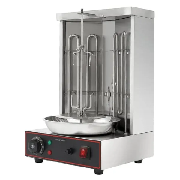 Grill-Ovne & Ovn Med Roterende Stegespyd>Kommersiel Elektrisk BBQ Ovn, 3000W Effekt, Automatisk Drejende Grill,Sølv