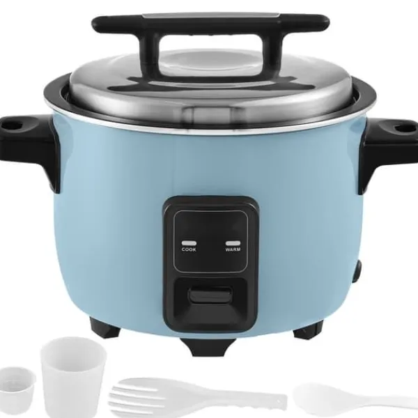 Madlavningsmaskiner>Kommersiel riskoger 60-kopper, non-stick gryde 13L, 24 timers hold varm, restaurant udstyr