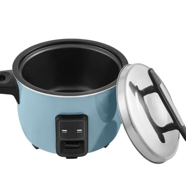 Madlavningsmaskiner>Kommersiel riskoger 60-kopper, non-stick gryde 13L, 24 timers hold varm, restaurant udstyr