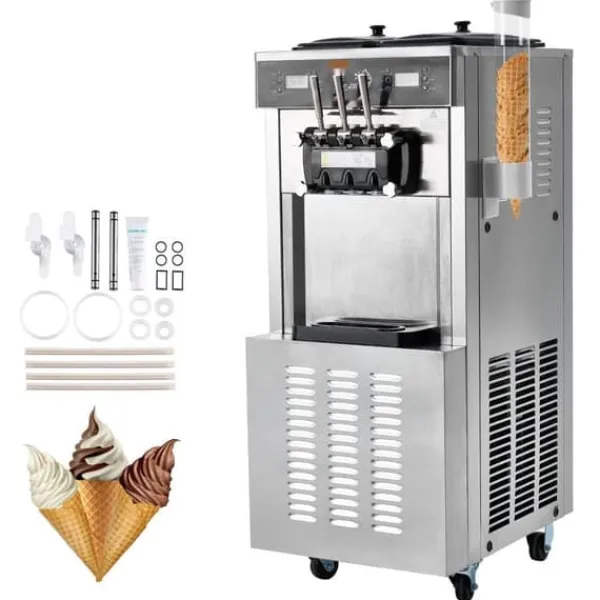 Kommersiell soft serve ismaskine 34-44 L/H kapacitet, 3 smagsvarianter, LED panel. Clearance