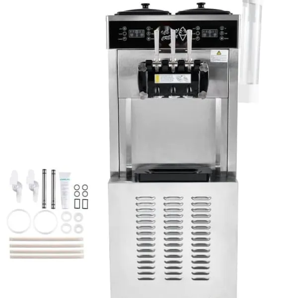 Kommersiell soft serve ismaskine 34-44 L/H kapacitet, 3 smagsvarianter, LED panel. Clearance