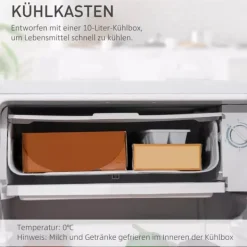 Kompakt Minikøleskab - 91L Kapacitet, Fryserum, Justerbare Hylder, Hvid, Stål/Plastik Clearance