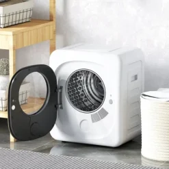 Kompakt tørretumbler 4 kg - 5 programmer, timer, touch-display - Hvid/Sort Clearance