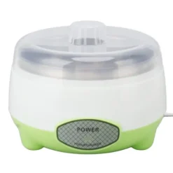 Kompakt Yoghurt Maker Machine Rustfrit Stål Beholder Yoghurt Maker til hjemmelavet DIY Yoghurt Grøn 15W EU stik 220V