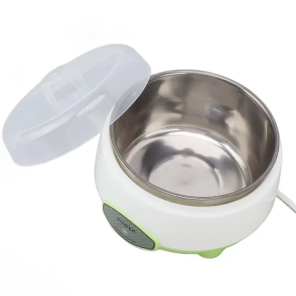 Kompakt Yoghurt Maker Machine Rustfrit Stål Beholder Yoghurt Maker til hjemmelavet DIY Yoghurt Grøn 15W EU stik 220V