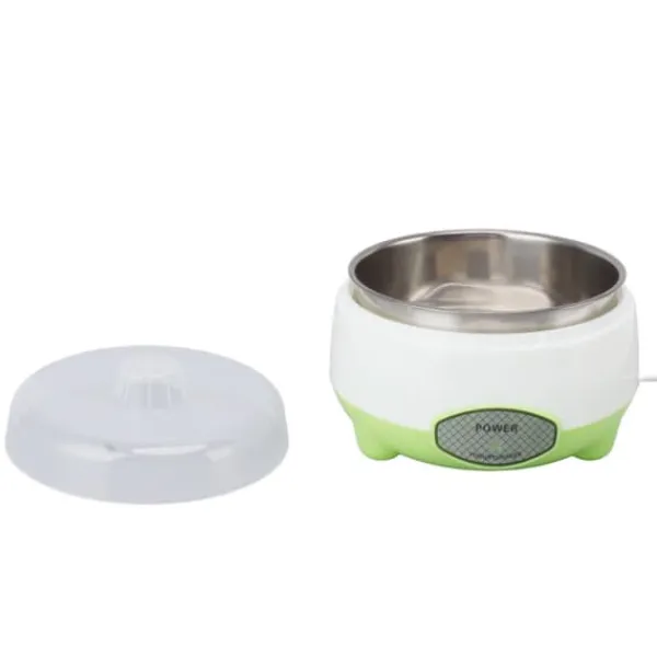 Kompakt Yoghurt Maker Machine Rustfrit Stål Beholder Yoghurt Maker til hjemmelavet DIY Yoghurt Grøn 15W EU stik 220V