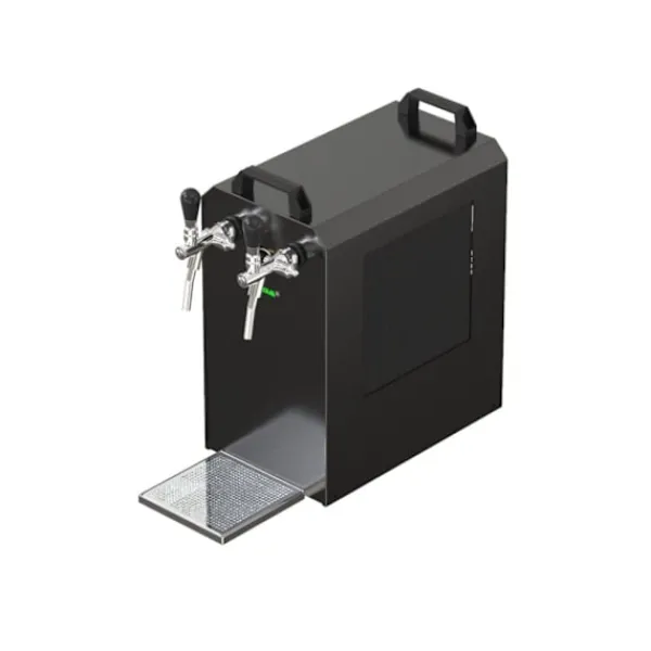 Ølhaner>Komplet sæt - fadølsanlæg - STREAM 80 ølkasse, flowkøler 2-linet tørkøler, KEG:5 liters adapter, KEG 2:uden
