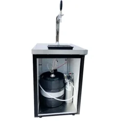 Komplet sæt - ølkøleskab op til 50L tønder (ølstang) - inkl. Elegant søjle og kompensator hane, KEG:KeyKeg Clearance