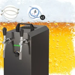 Komplet sæt fadølsanlæg stream 50 / К 2 linjer, 50 liter/h rustfrit stål, med membranpumpe, øl tryk, KEG:uden, KEG 2:Type M New