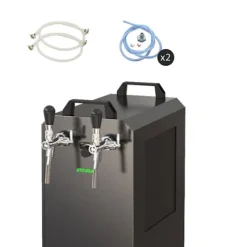 Komplet sæt fadølsanlæg STREAM 80K med luftpumpe, ølkasse, flowkøler 2-linet tørkøler, KEG:Type D, KEG 2:NC adapter Clearance