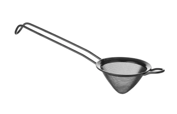 Konisk bartenderfilter i stål, dia. 75 mm sort