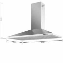 Konventions-emhætte Cecotec Bolero Flux PM 903500 Inox B Stål 90 x 46,5 cm Sale