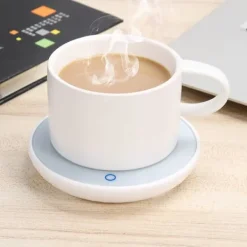 Kopvarmer Varmemåtte til Te, Kaffe, Mælk, Hjemmekontor (EU-stik 220V) Clearance