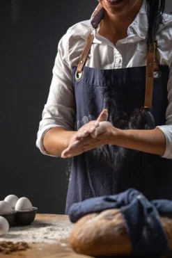 Kosta Linen Weaving Mill-forklæde, marineblå Online