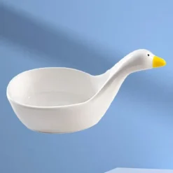 Kreativ tegneserie Keramik præget dyppefad Hjemmekøkken Saucefad Eddikefad Svane