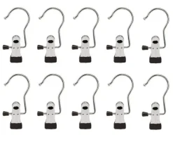 Krog med klemme Rustfrit stål 10-pack Discount