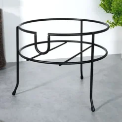 Krukkestander med hane, sort metal, 23 cm, VILDE 229072 Clearance