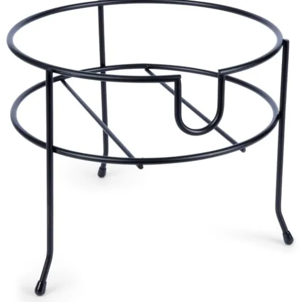 Krukkestander med hane, sort metal, 23 cm, VILDE 229072 Clearance