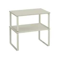 Krydderihyldesæt med 2 stabelbare bar cappuccino beige - 19,5 x 29,7 x 15,8 cm Hot