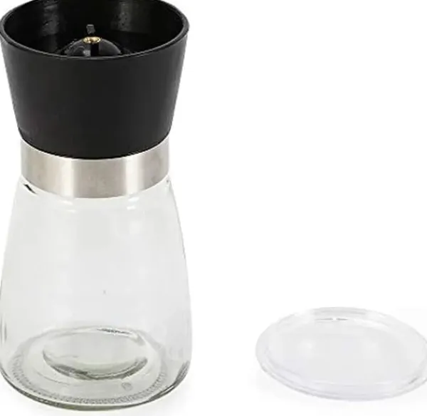 Krydderikværn sæt - Salt- og peberkværn - Manuel 6-pak - Glas - Miljøvenlig - Mørk khaki New