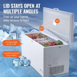 Kummefryser 17,2 ku.ft / 488 L dybfryser med 4 aftagelige kurve, stor kapacitet, energieffektiv Outlet