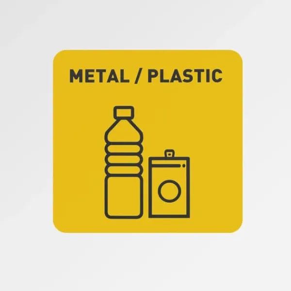 Kurvebeholder til sortering af affaldssorteringsaffald 60 l - metalplast Discount
