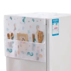 Kylskåpsdammskydd PEVA Home Vatten- och oljetätande Kylskåpsskydd Handduk för kök Seahorse House 130x55cm/51.2x21.7in Outlet