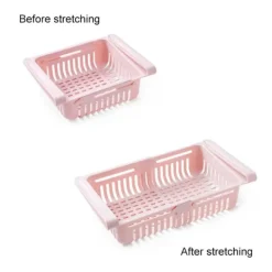 Køleskabe>Kylskåpslåda Infällbar multifunktionsutrymmesbesparande förvaringslåda för kylskåp Rosa 20,5x16,4x7,6 cm / 8,1x6,5x3,0in