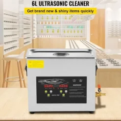 Ultralydsrenser>6L digital ultrasonisk renser med varme timer, 400W, smykke rengøringsmaskine