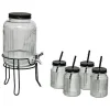 Drikkevareautomater>4L DRINKSDISPENSER + 4 kopper med 450 ml sugerør
