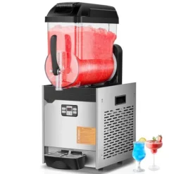 12L Kommerciel Slushymaskine, Margaritadrikke & Smoothies, hurtig frysefunktion, ideel til fester og begivenheder Discount