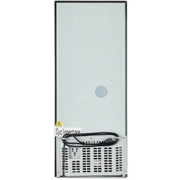 106L minikøleskab, 60L køleskab + 46L fryser, 7 temperaturer, sølvdør, LED-lys, justerbare hylder, 166 kWh/år