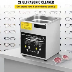 Ultralydsrenser>2L Ultrasonic Cleaner, Rensemaskine til Smykker i Rustfrit Stål, Effektiv Rengøring, Hurtig Resultater