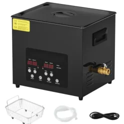 10L Ultrasonisk Rensemaskine, Renseapparat med Kurvevarmer og Timer, 240W effektivitet Outlet