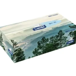 Papirlommetørklæder>LAMBI Nature's Best 3-lags kosmetikservietter 90 stk. Blandet mønstre