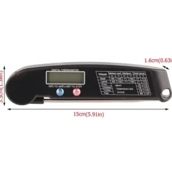 LCD digitalt madlavningstermometer med foldbar sonde køkken madlavning grill grill temperaturmåler Outlet