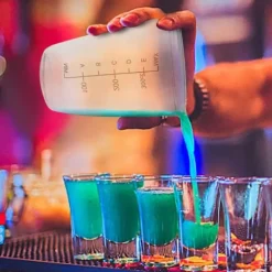 Läcksäker transparent PC-harpiks cocktailshaker mixer med vægtstangsværktøj (300 ml) Sale
