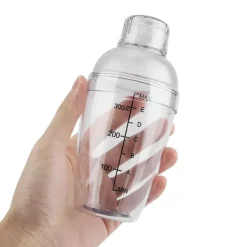 Läcksäker transparent PC-harpiks cocktailshaker mixer med vægtstangsværktøj (300 ml) Sale