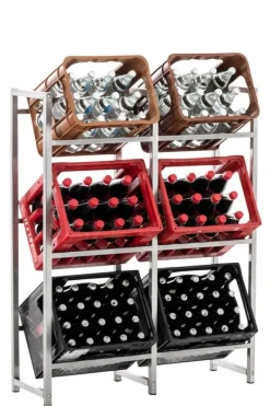 Vinflaskeholdere>Lennert 6-pak drikkevarekassestativ 31 x 91 x 112 cm 1