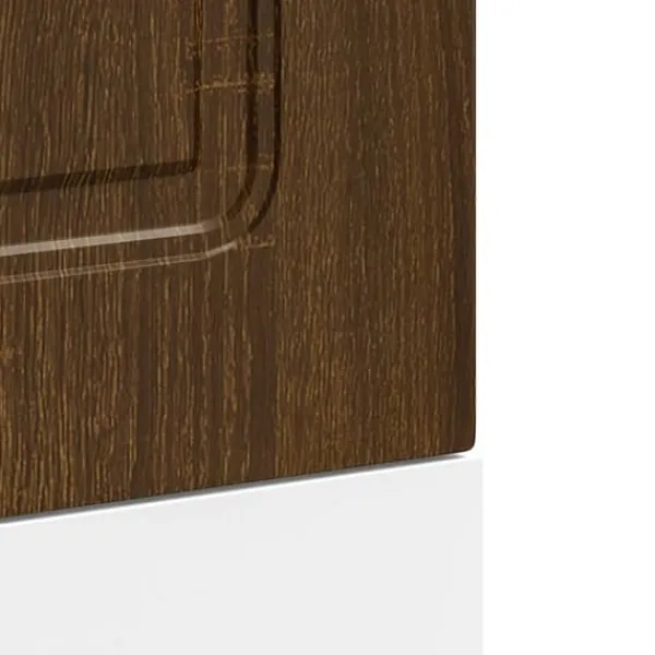Låge til opvaskemaskine - Frontpanel i konstrueret træ | Farve: Brun egetræsfarve | Størrelse: 45x1,5x67 cm Outlet