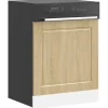 Opvaskemaskiner>Låge til opvaskemaskine - Tidløst frontpanel i sonoma-eg | Størrelse: 60x1,5x67 cm
