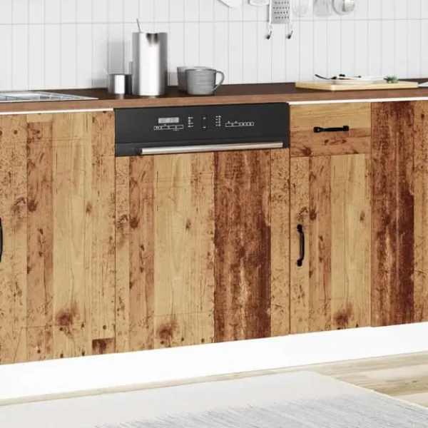 Låge til opvaskemaskine Kalmar - Tidløst design i antikt træ | Størrelse: 60x1,5x67 cm Discount