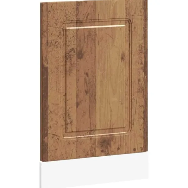 Låge til opvaskemaskine Kalmar - Tidløst design i antikt træ | Størrelse: 45x1,5x67 cm New
