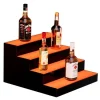 Vinflaskeholdere>Likørflaske displayhylde, 4 niveauer 40,6x40x24,1 cm, flerfarvet, akryl