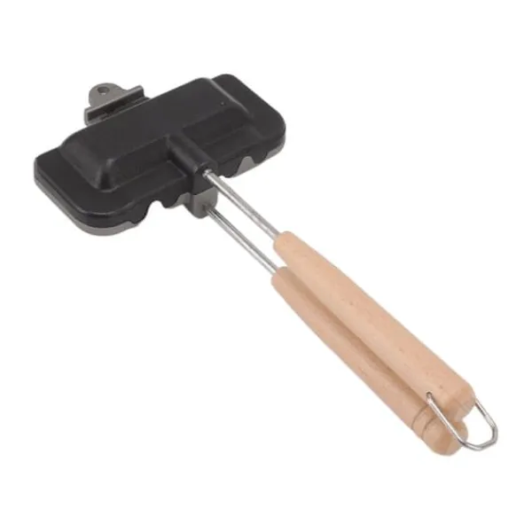 Lille bærbar non-stick sandwich stegepande med aftagelig klemme Outlet