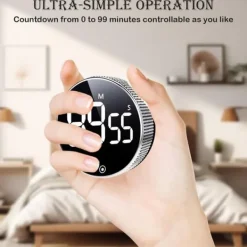 Lollanda Digital Timer med Magnet & LED Display - Køkken Timer Discount