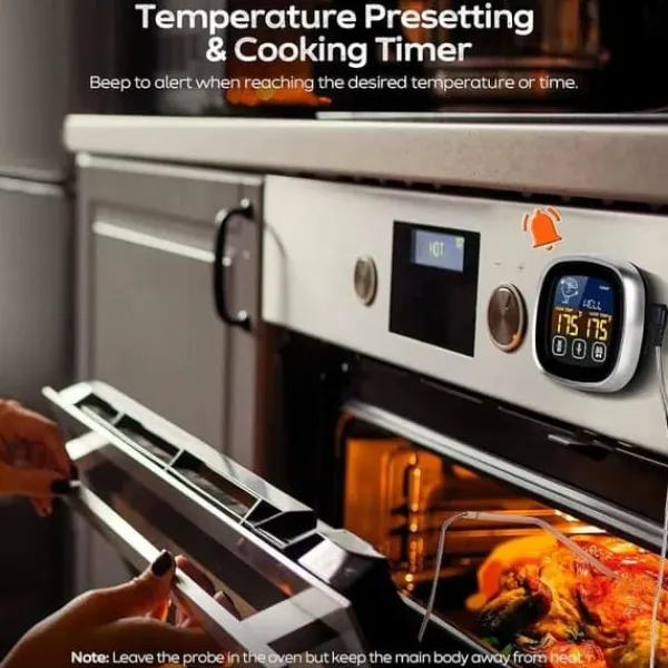 Lollanda Kødtermometer med Touchskærm / Termometer til Kød - Vandtæt, Grill, Køkken - til Ovn, til Grill Grill, Til Grill Sale