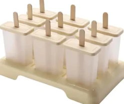 Isforme>Lollanda Popsicle Forme Sæt Ice Pop Forme Genanvendelige Popsicle Holdere med Træpinde Hjemmelavet Popsicle Maker