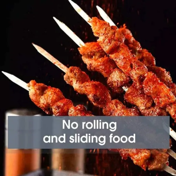 Griller>Lollanda Rustfrit Stål Spyd 30cm, Metal Spyd 50stk – Camping, Have, Genanvendelig